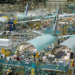 The Boeing 777 assembly line in 2015. (Ian Terry / The Herald)