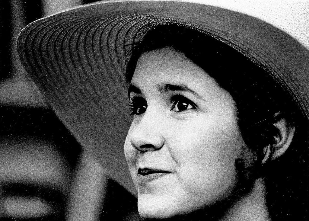 This May 2, 1973, photo shows Carrie Fisher, the 16-year-old daughter of Debbie Reynolds and Eddie Fisher, in New York. (AP Photo/Jerry Mosey, File)