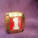 The special gold ring commemorates the 25th anniversary of the &lsquo;91 team that split the national championship with the Miami Hurricanes. (Courtesy Sam Watkins)