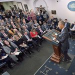 President Barack Obama speaks during news conference, Friday, Dec. 16, in the briefing room of the White House in Washington. (AP Photo/Pablo Martinez Monsivais)