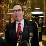 Steven Mnuchin, President-elect Donald Trump&rsquo;s choice for Treasury Secretary, arrives at Trump Tower in New York on Nov. 30. (AP Photo/Richard Drew)