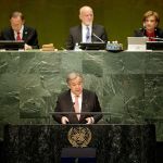 The United Nations Secretary-General designate Antonio Guterres speaks during his swearing-in ceremony at U.N. headquarters, Monday, Dec. 12. (AP Photo/Seth Wenig)
