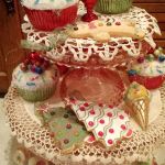 A tiered tray of Christmas-treat tree ornaments in the Pickfords&rsquo; kitchen. (Sara Bruestle / The Herald)