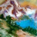 &ldquo;Glacier Park Montana&rdquo; is one of the Laurie Crawford pastels displayed in January in the gallery at Citrine Health in Everett.