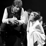 FILE - In this Nov. 13, 1978 file photo, Harrison Ford talks with Carrie Fisher during a break in the filming of the CBS-TV special &ldquo;The Star Wars Holiday&rdquo; in Los Angeles. On Tuesday, Dec. 27, 2016, a publicist says Fisher has died at the age of 60. (AP Photo/George Brich, File)