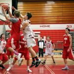 The Stanwood boys basketball team practices Friday morning in preparation for its tournament games in San Diego. (Kevin Clark / The Herald)