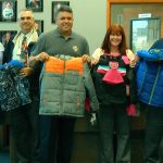 The Marysville Knights of Columbus recently delivered more than 100 winter coats for students in the Marysville School District. Pictured from left are Josh Webb, the district&rsquo;s director of student support; Dan Pradera, Knights of Columbus; Willie Cardona, Grand Knight; Emily Wicks, the district&rsquo;s community relations coordinator; and John Fails, Knights of Columbus. (Contributed photo)
