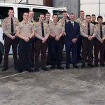 The Roy Robinson dealership in Marysville donated a 12-passenger Ford van to the Snohomish County Sheriff Explorer Program on Nov. 30. The van will help Explorer youth get to service assignments and competitions. (Contributed photo)