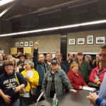 Neighbors from the Maltby area react to the prospect of a 360-unit apartment complex proposed on rural Paradise Lake Road, at a Dec. 14 meeting at the Brightwater Center. (Noah Haglund / The Herald)
