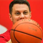 Mike Trautman runs a practice at the Walt Price Student Fitness Center in Everett Thursday night on December 8, 2016. Trautman is the new men&rsquo;s basketball coach at Everett Community College. (Kevin Clark / The Herald)