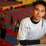 Balil Hasan, 15, sophomore at Kamiak High School is a member of the USA Taekwondo Junior National Team and recently competed at the World Junior Championships in Canada. (Kevin Clark / The Herald)
