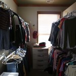 A clothing closet is seen at Cocoon House&rsquo;s U-Turn drop-in center on Broadway in Everett. (Ian Terry / The Herald)