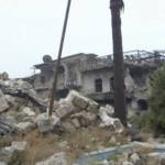 This frame grab from a Dec. 13 video shows damaged buildings near the ancient Umayyad Mosque, in the Old City of Aleppo, Syria. (AP Photo)