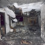 An Oct. 31 arson was set in the living room, shown here, of a home north of Arlington. Investigators are asking for tips. (Snohomish County Fire Marshal&rsquo;s Office)