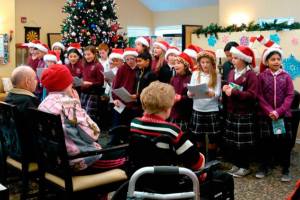 St. Michael students bring Christmas cheer to elderly