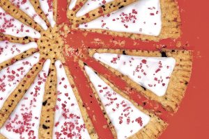 These rose-hibiscus shortbread fans were inspired by French pastry superstar Pierre Hermè. (Davide Luciano)