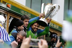 Sounders fans hit the streets to celebrate the MLS champs