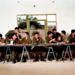 Israeli artist Adi Nes&rsquo; depiction of Leonardo da Vinci&rsquo;s &ldquo;Last Supper&rdquo; substitutes Jesus&rsquo; apostles with Israeli soldiers. (Elie Posner &mdash; The Israel Museum)