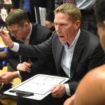 Gonzaga men&rsquo;s basketball coach Mark Few speaks with his team during the second half of the Bulldogs&rsquo; game against Portland on Monday night. (AP Photo/Steve Dykes)