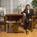 Rosemary McAuliffe sits at her home in Bothell with the chairs and a desk from her days in the state House ofRepresentatives, where she has served since 1993. (Andy Bronson / The Herald)