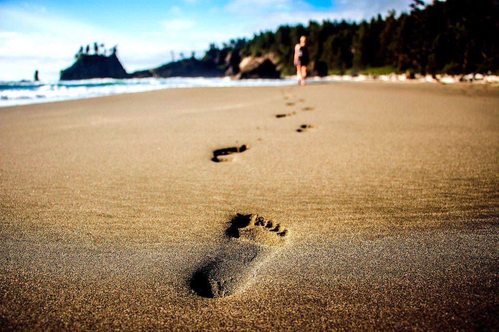 2nd Place, Hikers in Action. Photo by Travis Mighell from Second Beach.