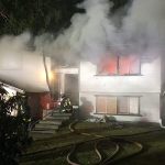 No one was hurt in a house fire Tuesday night north of Lake Stevens. (Snohomish County Fire District 8 in Lake Stevens)
