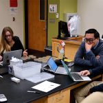Edmonds Community College students (from left) Cali Drake, Stephanie Bernard, Chris Nguyen and Thinh Pham participated in a NASA-funded undergraduate research project during fall quarter. (Contributed photo)