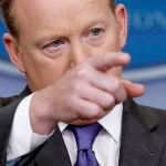 White House press secretary Sean Spicer, during the daily news briefing at the White House in Washington on Monday. (AP Photo/Carolyn Kaster)