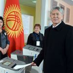 Kyrgyzstan&rsquo;s President Almazbek Atambayev votes at a polling station in Bishkek on Dec. 11. (Kyrgyz Presidential Press Service)