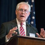 In this March 27, 2015, photo, ExxonMobil CEO Rex Tillerson delivers remarks on the release of a report by the National Petroleum Council on oil drilling in the Arctic, in Washington. (AP Photo/Evan Vucci, File)