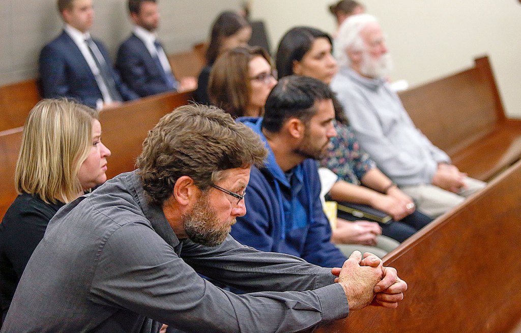 Paul Kramer, father of victim Will Kramer, who survived the July 30 shooting in Mukilteo, was among those attending the Aug. 22, 2016, arraignment of Allen Ivanov, 19, who later pleaded guilty to multiple counts of aggravated murder and attempted murder that left three of his former Kamiak High School classmates dead. (Dan Bates / Herald file)