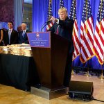 President-elect Donald Trump speaks during a news conference in the lobby of Trump Tower in New York on Wednesday, Jan. 11. (AP Photo/Evan Vucci)