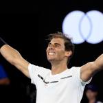 Spain&rsquo;s Rafael Nadal celebrates after defeating Bulgaria&rsquo;s Grigor Dimitrov during their semifinal at the Australian Open on Friday in Melbourne, Australia. (AP Photo/Aaron Favila)
