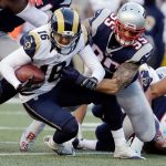 Patriots defensive end Chris Long (95) sacks Rams quarterback Jared Goff (16) during the second half of a game on Dec. 4, 2016, in Foxborough, Mass. (AP Photo/Elise Amendola)