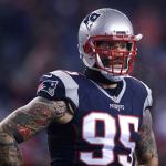 Patriots defensive end Chris Long (95) before a game against the Ravens on Dec. 12, 2016, in Foxborough, Mass. (AP Photo/Charles Krupa)