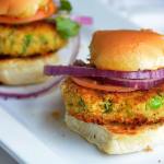 Above: Millet burger patties are veggie cutlets of cooked millet, mashed potatoes, egg, carrot and cilantro. Top: Highly nutritious, millets are the least allergenic and most digestible grains available.