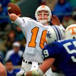 Quarterback Peyton Manning started for four season at Tennessee and set school records for yards passing (11,201) and touchdown passes (89). (AP Photo/Ed Reinke, File)