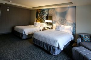 Kevin Clark / The Herald                                A room at the Everett Courtyard by Marriott. The eight-story, 156-room hotel opened in October.
