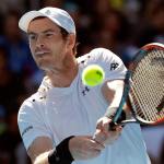 Andy Murray makes a backhand return to Sam Querrey during their third round match at the Australian Open in Melbourne, Australia, on Friday. (AP Photo/Kin Cheung)