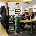 Allen Ivanov reads a statement before being sentenced to life in prison without parole for opening fire and killing three at a house party in Mukilteo in July during a hearing at Snohomish County Superior Court in Everett on Thursday, Jan. 12. (Ian Terry / The Herald)