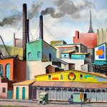 &ldquo;City View,&rdquo; circa 1945, is an oil painting on board by Yvonne Twining Humber. The current show at Cascadia Art Museum in Edmonds is about work by Northwest artists from 1930 to 1950.