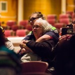 Lasher&rsquo;s longtime friend, Tessa Hanson hugs his mom, Leslie Lasher, during the celebration and birthday party. (Daniella Beccaria / The Herald)