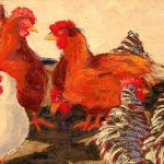 During February, Gallery North in Edmonds shows work by members of the Northwest Pastel Society, including &ldquo;Pick a Little, Talk a Little&rdquo; by Mary McInnis.