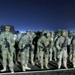 U.S. Army Central combat medics prepare for the last 6-mile ruck march of the Top Medic Competition, Dec. 18 at Camp Buehring, Kuwait. The stressful 36-hour competition, hosted by 3rd Armored Brigade Combat Team, 1st Armored Division, tested the soldiers&rsquo; basic warrior skills, medical skills proficiency, and overall physical strength and endurance. (U.S. Army photo by Sgt. Jonathan Fernandez)