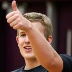 Dylin Stoen, senior, assistant coach addresses the score keepers Friday afternoon at Lake Stevens High School on January 13, 2017. (Kevin Clark / The Herald)