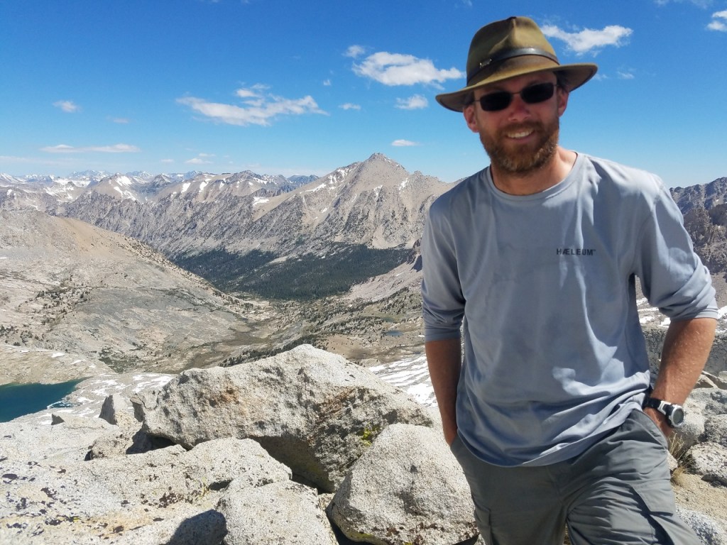 Ryan Morrison takes a break June 22 at Forester Pass, the highest point on the Pacific Crest Trail. Morrison will talk about his four-month hike up the trail Tuesday at the Marysville Opera House. (Courtesy of Ryan Morrison)