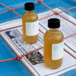 Water samples collected by Bain are seen. (Ian Terry / The Herald)