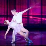 Mallory King as Kathy Selden and John David Scott as Don Lockwood are dance partners in &ldquo;Singin&rsquo; in the Rain.&rdquo;