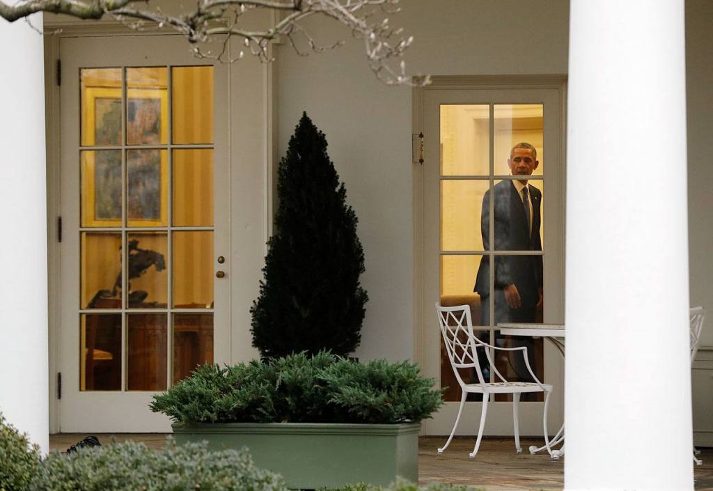 President Barack Obama is seen the Oval Office of the White House in Washington on Friday, Jan. 20, before the start of the inaugural festivities for the incoming 45th President of the United States, Donald Trump. (AP Photo/Evan Vucci)