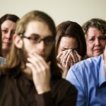 Friends and family members of victims of Mukilteo&rsquo;s July 30 shooting listen during a sentencing hearing for shooter Allen Ivanov at Snohomish County Superior Court in Everett on Thursday, Jan. 12. (Ian Terry / The Herald)